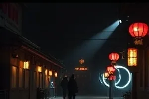 镜面迷宫剧照，多面镜子反射出的重叠人影